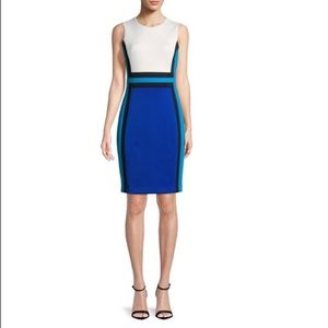 New Calvin Klein Color block pencil dress